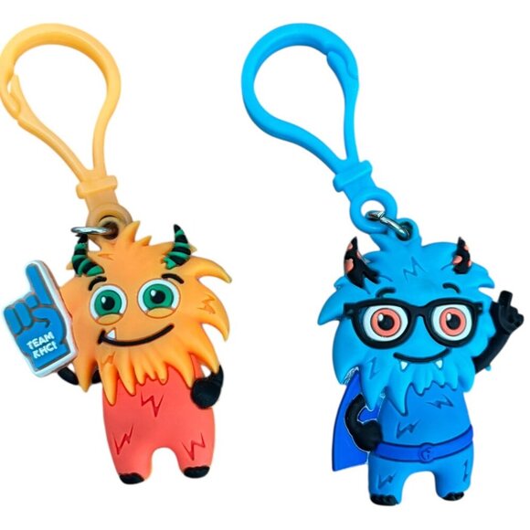 2002 American Heart Association Kids Heart Challenge Keychains Lot of 5 Keyrings - Picture 5 of 5